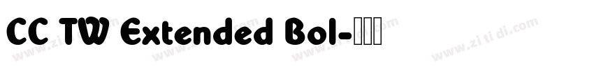 CC TW Extended Bol字体转换